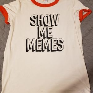 Lularoe Liv Tee Show me Memes XL